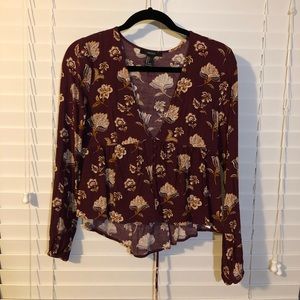 Floral long sleeved blouse